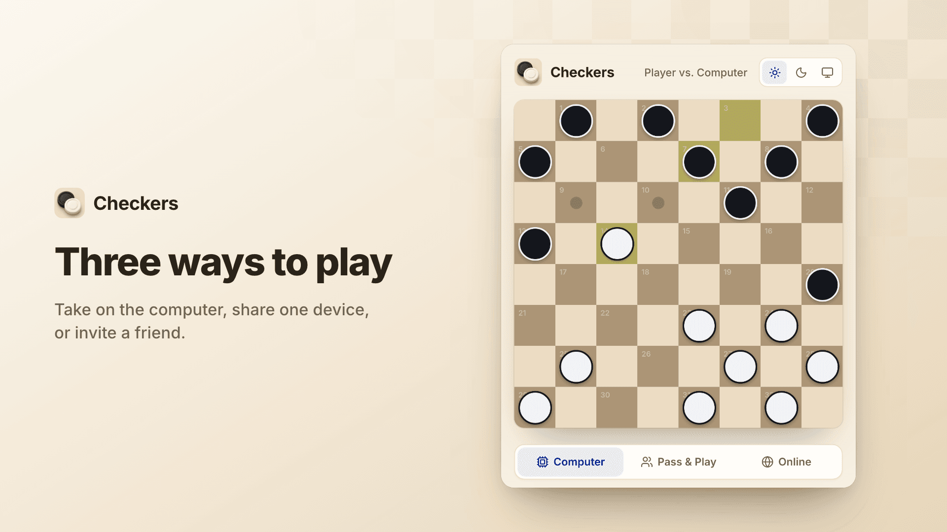 Checkers screenshot